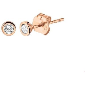 oorknoppen zirkonia 14K roségoud 4400932