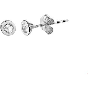 oorknoppen zirkonia 14K witgoud 4104726