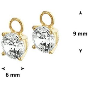 oorringhanger zirkonia 14K geelgoud 4019967