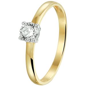 Ring - Bicolor - 14K Goud Geel/Wit - Zirkonia - 4208272