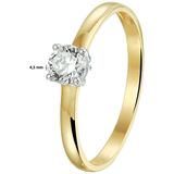 Ring - Bicolor - 14K Goud Geel/Wit - Zirkonia - 4208275