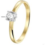 Ring - Bicolor - 14K Goud Geel/Wit - Zirkonia - 4208275