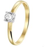 Ring - Bicolor - 14K Goud Geel/Wit - Zirkonia - 4208275