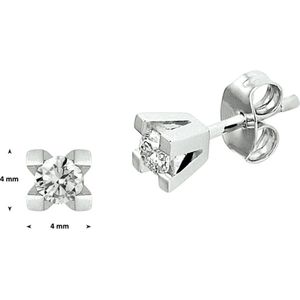 oorknoppen diamant 0.20ct (2x0.10ct) h si 14K witgoud 4104747