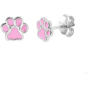 TFT Oorknoppen Hondenpoot Zilver Gerhodineerd Glanzend 6 mm x 7 mm