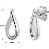 TFT - Oorknoppen - Zilver Gerhodineerd - Mat Glanzend - 14.5 mm x 6.5 mm