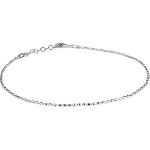 enkelbandje bolletjes 1,5 mm 24 + 2 cm zilver gerhodineerd 1328390