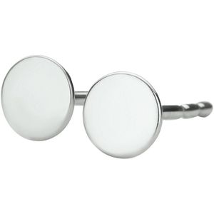 Oorknopjes - Witgouden Oorknoppen - Rondje 4mm - Poussette Sluiting