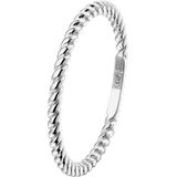 Aanschuifring - Witgoud - Verdraaide Scheen - Poli Afwerking