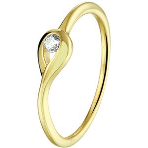 ring zirkonia 14K geelgoud 4020341