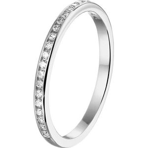 The Jewelry Collection - Aanschuifring - Witgoud - Zirkonia