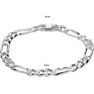 figaro 6,0 mm zilver wit 1021082