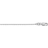 Collier - Anker - Gediamanteerd - 14K Witgoud - 1,3 mm - Draaglengtes 41 43 45 cm