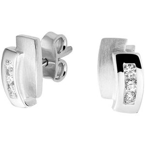 Zilver Gerhodineerde Oorknoppen zirkonia 1329155