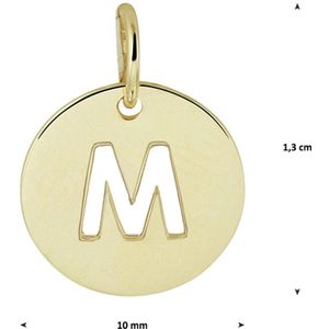 Hanger - Geelgouden Ronde Letter Hanger - Diameter 10mm - Hoogte 13mm