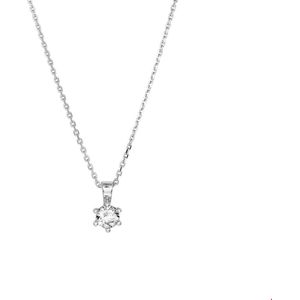 Zilver Gerhodineerde Collier zirkonia 1 1329483