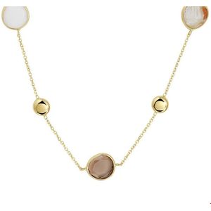 Kettingen - Geelgouden - 14k - Edelstenen - Ronde Elementen