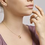 Oorknopjes - Bicolor - 14K Geelgoud - Zirkonia - 8 mm