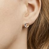 Oorknopjes - Bicolor - 14K Geelgoud - Zirkonia - 8 mm
