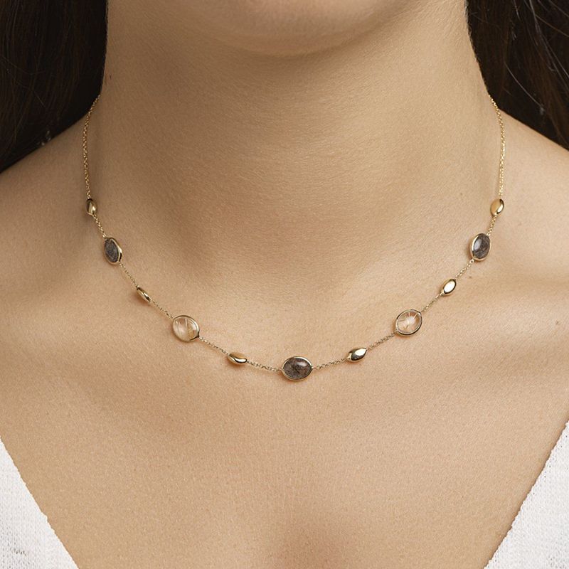 Collier Rutiel Kwarts 42 - 45 Cm