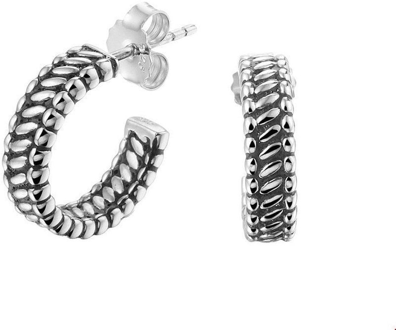 TFT - Stekeroorringen - Zilver Geoxideerd - 15 mm - Glanzend