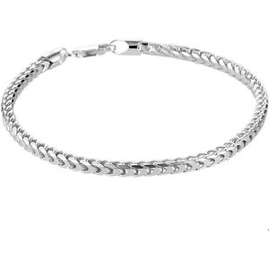 gourmette 3,0 mm zilver wit 1021138