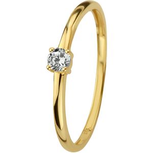 Ring Zirkonia 14K Geelgoud