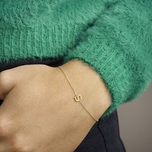armband letter 16,5 - 17,5 - 18,5 cm 14K geelgoud 4021357