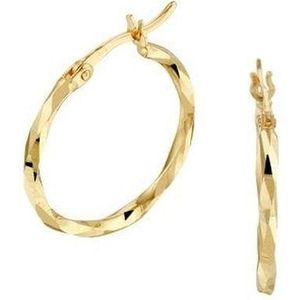 oorringen gediamanteerd 1,8 mm 14K geelgoud 4021628