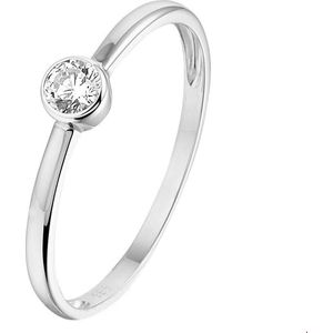 Ring Zirkonia 14K Witgoud