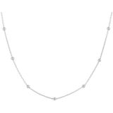 Collier - Gerhodineerd Zilver - Bolletjes 2,0 mm - 40 + 4 cm