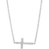 Horizontale Zirkonia Kruis Hanger met Anker Collier