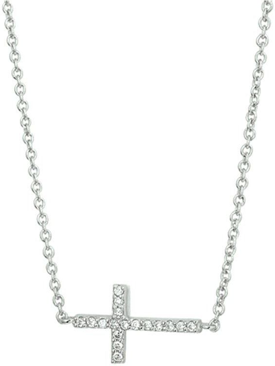 Horizontale Zirkonia Kruis Hanger met Anker Collier