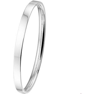 bangle dop 5 mm vlakke buis zilver wit 1001363