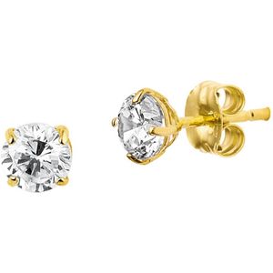 Geelgouden Oorknoppen zirkonia 4017287