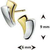 Oorknopjes - Bicolor - 14K Goud - Geel/Wit