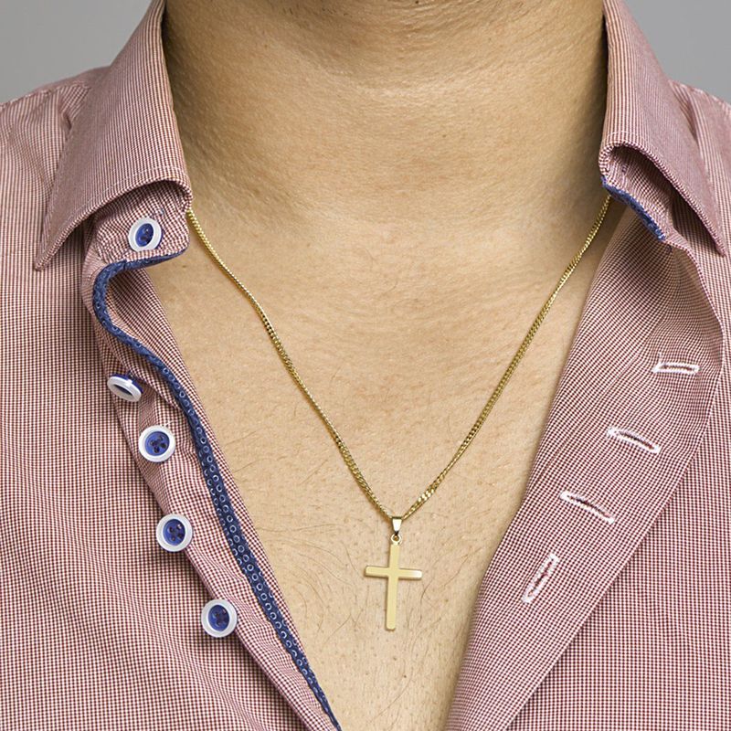 Hanger - Geelgouden Kruis - 14K - Gepolijst