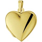 14K - Geelgouden Medaillon - Hartvormig - Gepolijste Afwerking