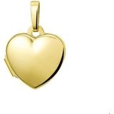 14K - Geelgouden Medaillon - Hartvormig - Gepolijste Afwerking