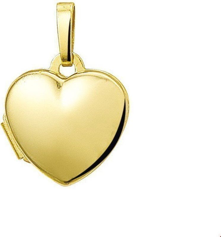14K - Geelgouden Medaillon - Hartvormig - Gepolijste Afwerking