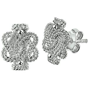 Zilver Gerhodineerde Oorknoppen Surinaamse mattenklopper 1321355