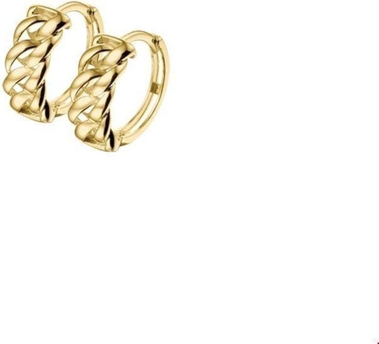 Geelgouden Klapoorringen - Gourmet - 5 x 13 mm