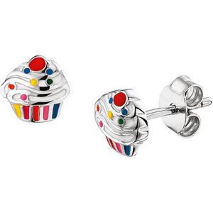 Zilver Gerhodineerde Oorknoppen cupcake 1325867