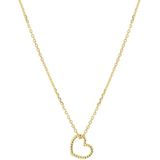 Geelgouden - Collier - Hart - 0.8 mm - Draaglengte 40-44 cm - 6.5x7.5 mm