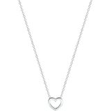 Collier - Zilver - Opengewerkte Hart Hanger - 40 cm - Anker Schakels