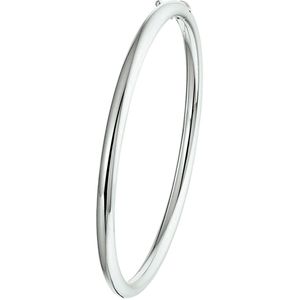 Bangle - Ronde Buis - 4 x 60 mm - Zilver - Gerhodineerd