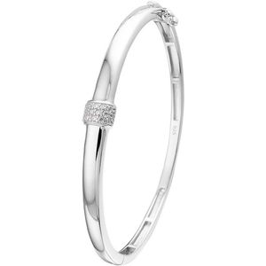 bangle scharnier zirkonia 7,5 x 60 mm zilver gerhodineerd 1332095