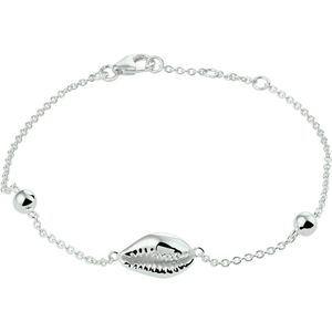 Armband - Zilver - Gerhodineerd - Schelp - 16 17 18 cm