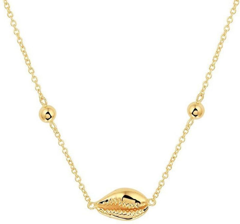 Zilver Verguld Collier schelp 1 2101025