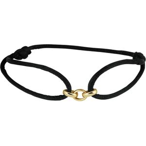 armband satijn 14K goud met rubber/nylon/leer 4700084